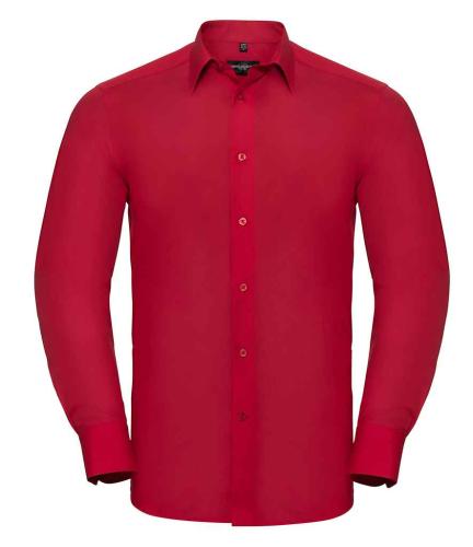 Russell Collection Long Sleeve Tailored Poplin Shirt - CSR - L